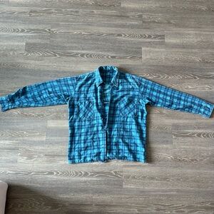Urban Outfitters Oversized Blue Flannel